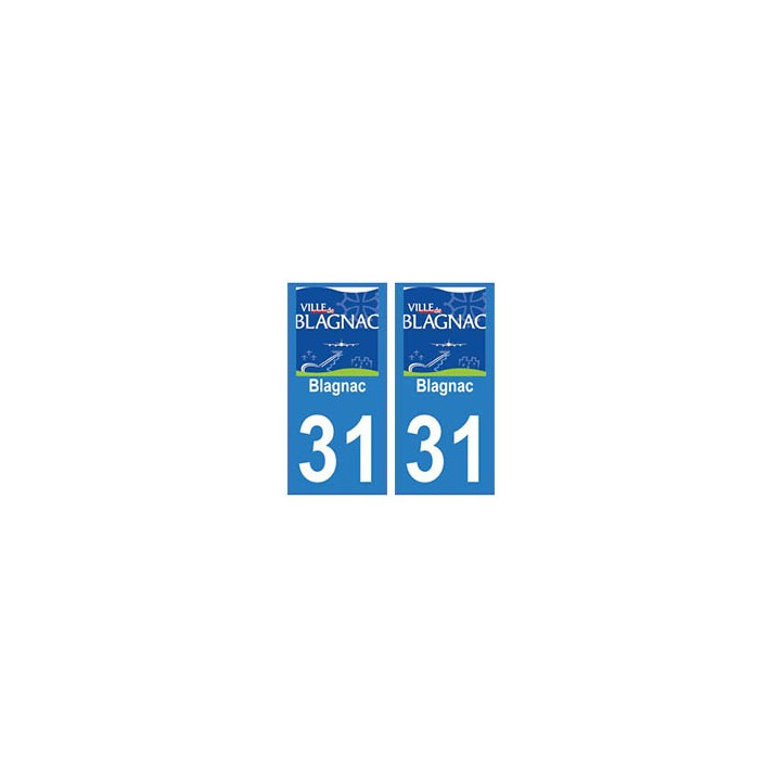 31 Blagnac ville autocollant plaque blason stickers