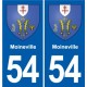 54 Malzéville blason autocollant plaque stickers ville