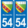 54 Malzéville blason autocollant plaque stickers ville
