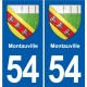 54 Malzéville blason autocollant plaque stickers ville