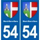 54 Malzéville blason autocollant plaque stickers ville