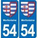 54 Malzéville blason autocollant plaque stickers ville
