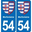 54 Malzéville blason autocollant plaque stickers ville