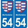 54 Malzéville blason autocollant plaque stickers ville