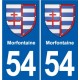 54 Malzéville blason autocollant plaque stickers ville