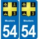 54 Malzéville blason autocollant plaque stickers ville
