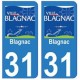 31 Blagnac ville autocollant plaque blason stickers