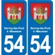 54 Malzéville blason autocollant plaque stickers ville