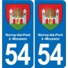54 Malzéville blason autocollant plaque stickers ville