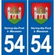 54 Malzéville blason autocollant plaque stickers ville