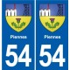 54 Malzéville blason autocollant plaque stickers ville