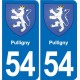 54 Malzéville blason autocollant plaque stickers ville