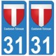 31 Castanet-Tolosan ville autocollant plaque blason stickers
