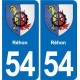 54 Malzéville blason autocollant plaque stickers ville