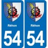 54 Malzéville blason autocollant plaque stickers ville