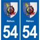 54 Malzéville blason autocollant plaque stickers ville