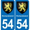 54 Malzéville blason autocollant plaque stickers ville