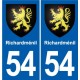 54 Malzéville blason autocollant plaque stickers ville