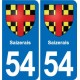 54 Malzéville blason autocollant plaque stickers ville