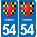 54 Malzéville blason autocollant plaque stickers ville
