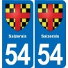 54 Malzéville blason autocollant plaque stickers ville