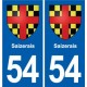 54 Malzéville blason autocollant plaque stickers ville