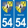 54 Malzéville blason autocollant plaque stickers ville