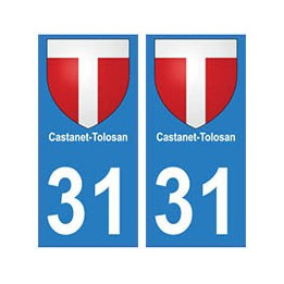 31 Castanet-Tolosan ville autocollant plaque blason stickers