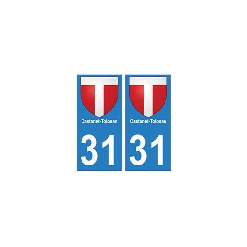 31 Castanet-Tolosan ville autocollant plaque blason stickers