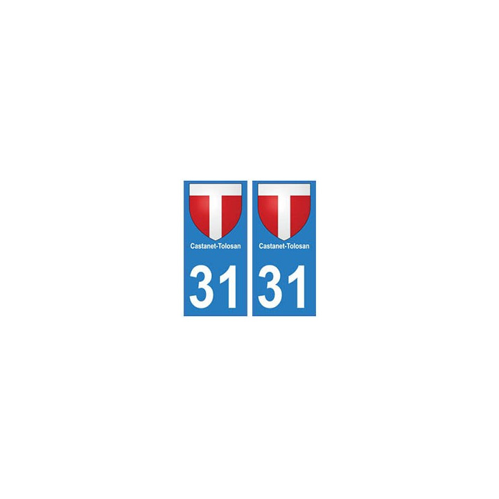 31 Castanet-Tolosan ville autocollant plaque blason stickers