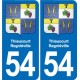 54 Malzéville blason autocollant plaque stickers ville