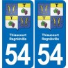 54 Malzéville blason autocollant plaque stickers ville