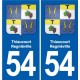 54 Malzéville blason autocollant plaque stickers ville