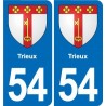 54 Malzéville blason autocollant plaque stickers ville
