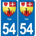 54 Malzéville blason autocollant plaque stickers ville