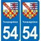 54 Malzéville blason autocollant plaque stickers ville