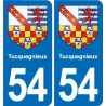 54 Malzéville blason autocollant plaque stickers ville