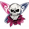 Tête mort skull couleur autocollant sticker adhesif