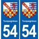 54 Malzéville blason autocollant plaque stickers ville
