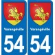 54 Malzéville blason autocollant plaque stickers ville