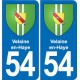 54 Malzéville blason autocollant plaque stickers ville