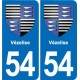 54 Malzéville blason autocollant plaque stickers ville