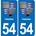 54 Malzéville blason autocollant plaque stickers ville