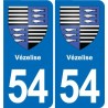 54 Malzéville blason autocollant plaque stickers ville