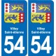 54 Malzéville blason autocollant plaque stickers ville