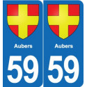 59 Comines blason autocollant plaque stickers ville