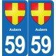 59 Comines blason autocollant plaque stickers ville