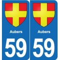 59 Comines blason autocollant plaque stickers ville