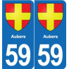 59 Comines blason autocollant plaque stickers ville