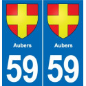 59 Comines blason autocollant plaque stickers ville